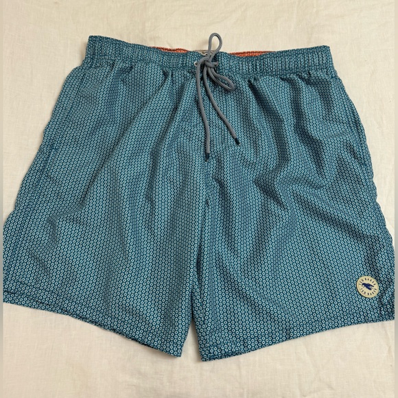 Ted Baker Men's Swim Trunks Turquoise
White Geometric Drawstring Size 6 Shorts - Picture 1 of 14